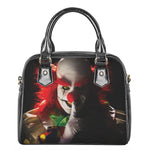 Halloween Smiling Clown Print Shoulder Handbag