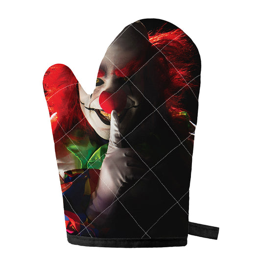 Halloween Smiling Clown Print Single Oven Mitt