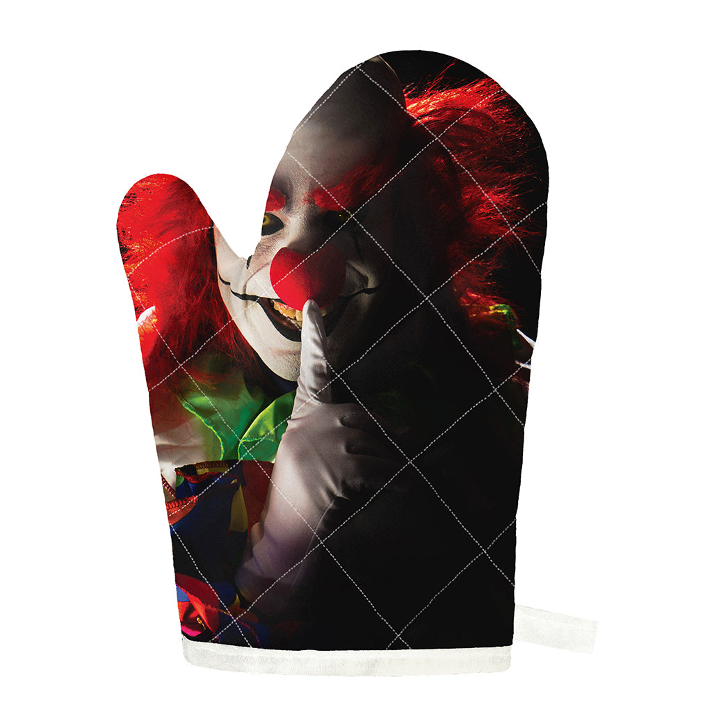 Halloween Smiling Clown Print Single Oven Mitt