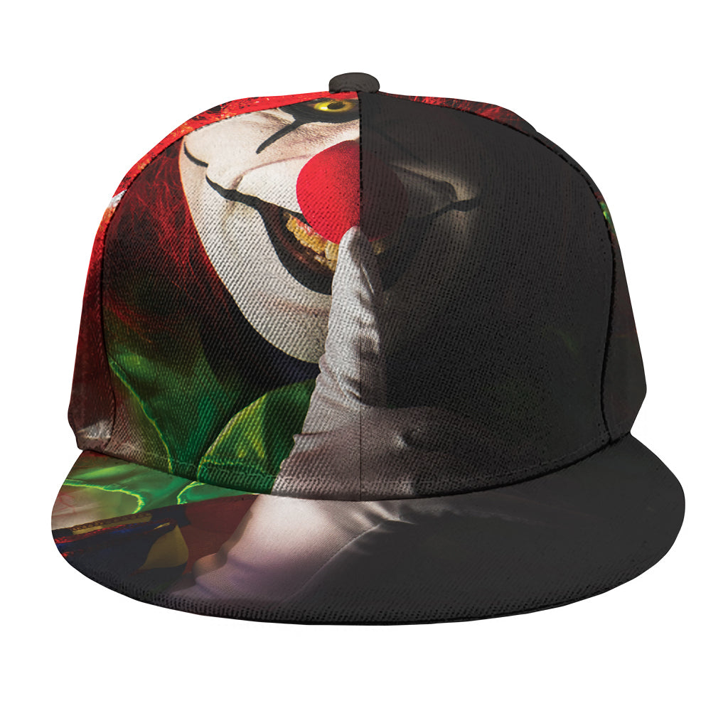 Halloween Smiling Clown Print Snapback Cap
