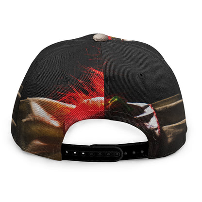 Halloween Smiling Clown Print Snapback Cap