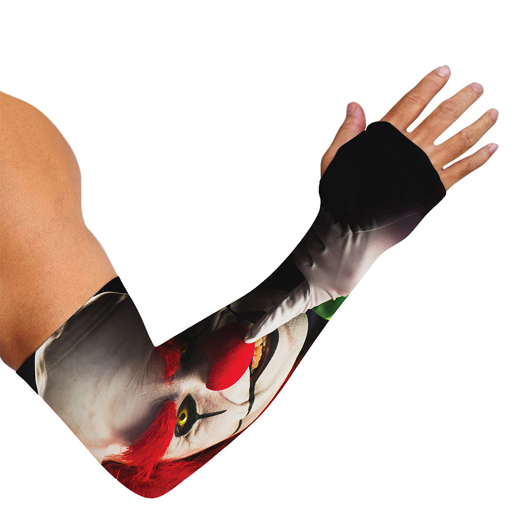 Halloween Smiling Clown Print Sun Protection Arm Sleeves