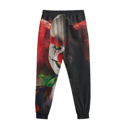 Halloween Smiling Clown Print Sweatpants