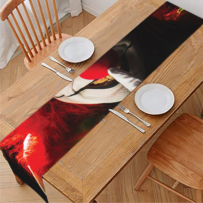 Halloween Smiling Clown Print Table Runner