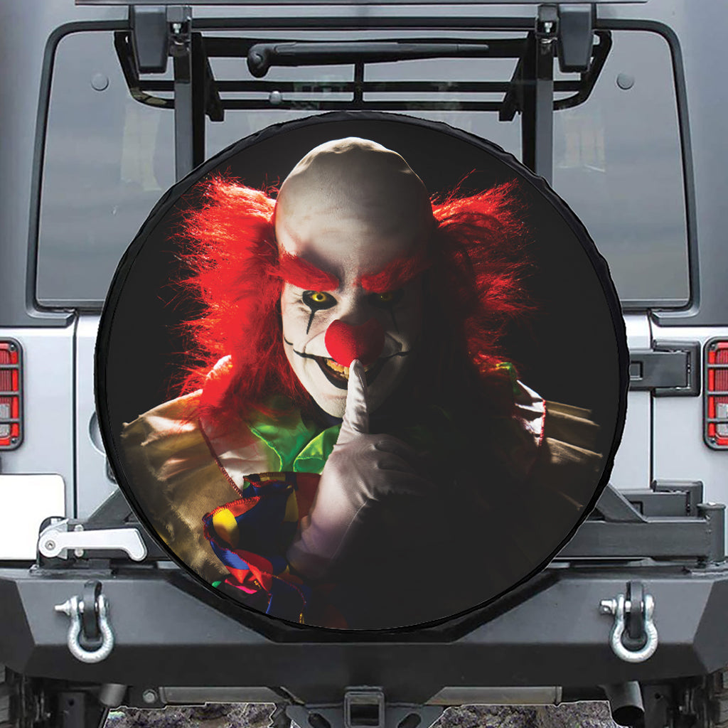 Halloween Smiling Clown Print Tire Cover