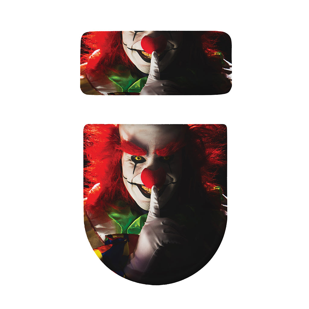 Halloween Smiling Clown Print Toilet Lid And Tank Cover Set