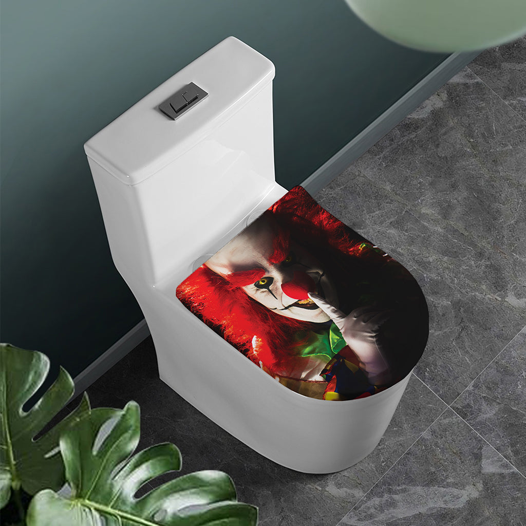 Halloween Smiling Clown Print Toilet Lid Cover