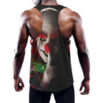 Halloween Smiling Clown Print Training Tank Top