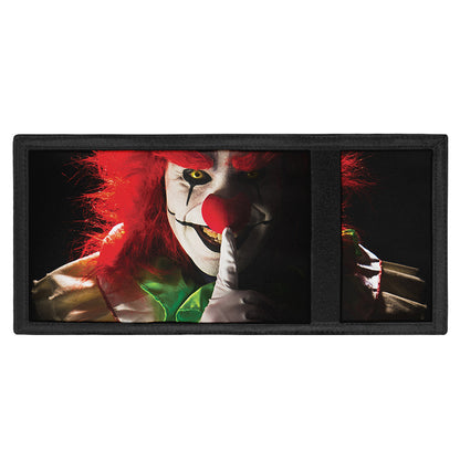 Halloween Smiling Clown Print Trifold Wallet