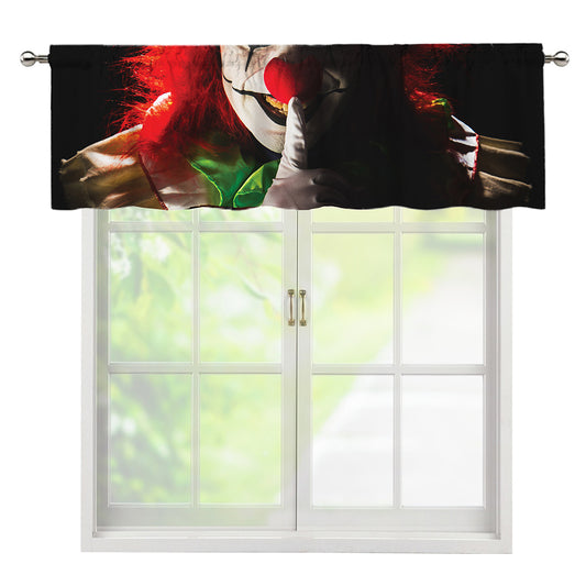 Halloween Smiling Clown Print Window Valance