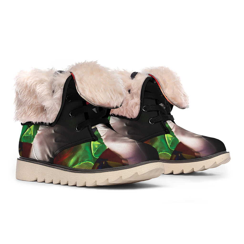 Halloween Smiling Clown Print Winter Boots