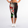 Halloween Smiling Clown Print Women's Capri Leggings