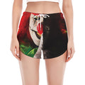 Halloween Smiling Clown Print Women's Split Running Shorts