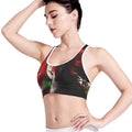 Halloween Smiling Clown Print Women's Sports Bra