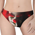 Halloween Smiling Clown Print Women's Thong
