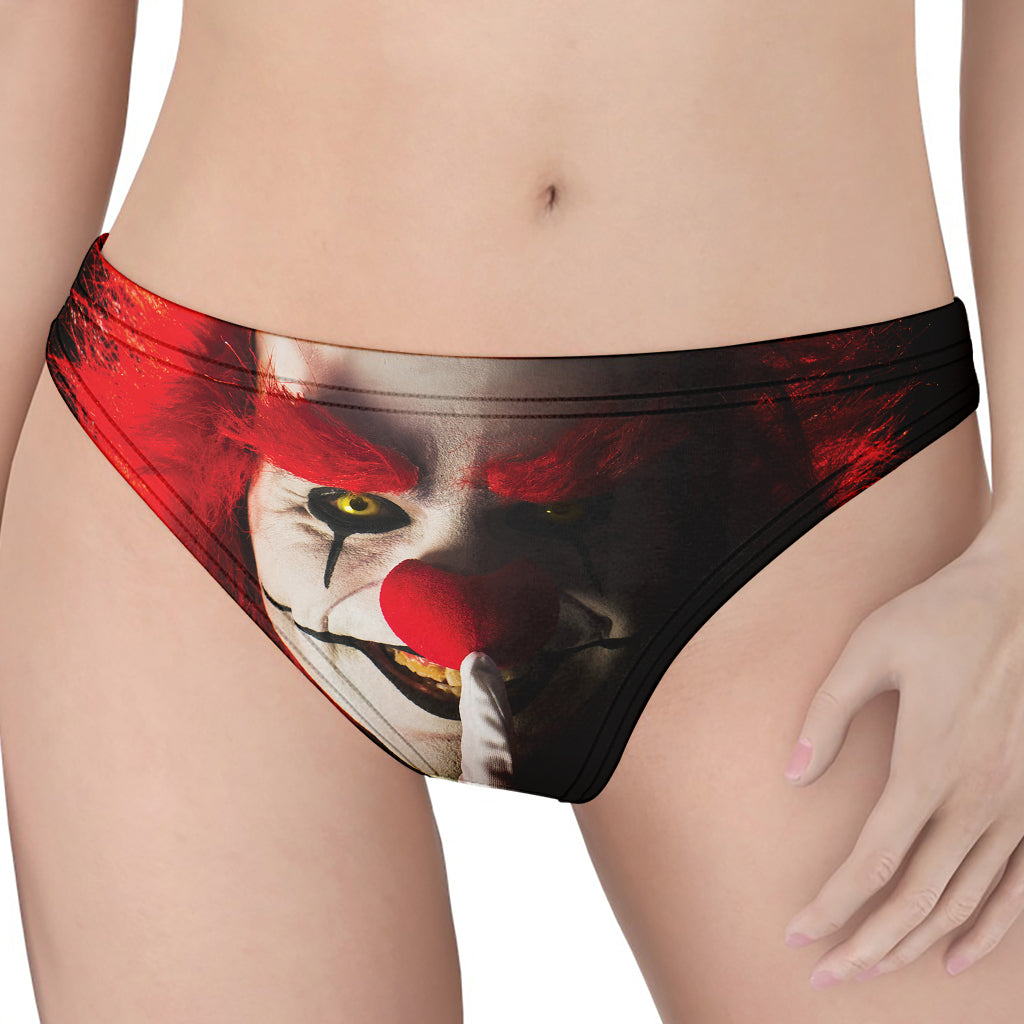Halloween Smiling Clown Print Women's Thong