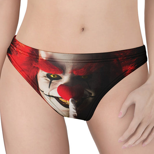 Halloween Smiling Clown Print Women's Thong