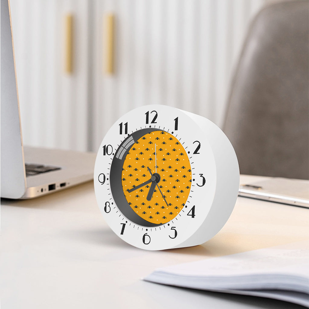 Halloween Spider Pattern Print Alarm Clock