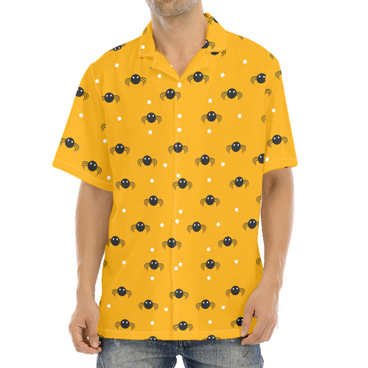Halloween Spider Pattern Print Aloha Shirt