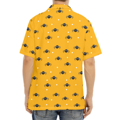 Halloween Spider Pattern Print Aloha Shirt