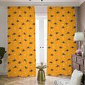 Halloween Spider Pattern Print Dimout Pencil Pleat Curtains
