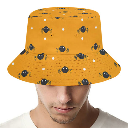 Halloween Spider Pattern Print Bucket Hat