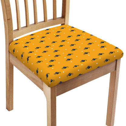 Halloween Spider Pattern Print Chair Cushion Cover