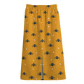 Halloween Spider Pattern Print Cotton Front Slit Maxi Skirt