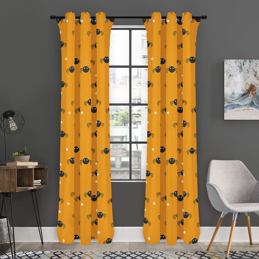 Halloween Spider Pattern Print Curtain