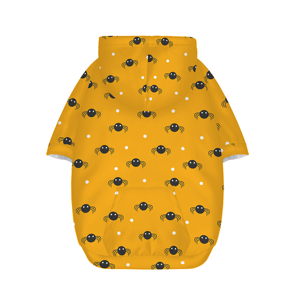 Halloween Spider Pattern Print Dog Zip Up Hoodie