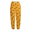 Halloween Spider Pattern Print Fleece Lined Knit Pants