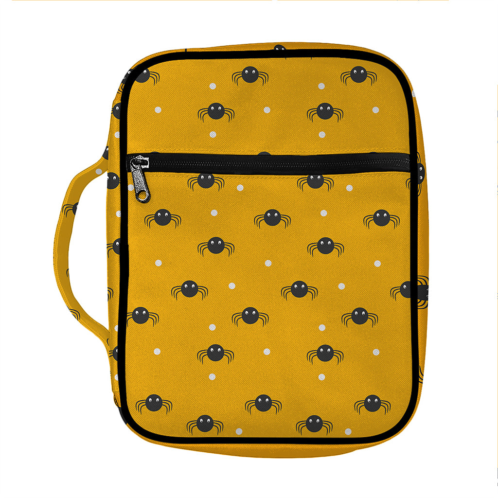 Halloween Spider Pattern Print Front Pocket Bible Bag