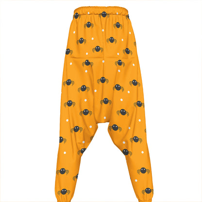 Halloween Spider Pattern Print Hammer Pants