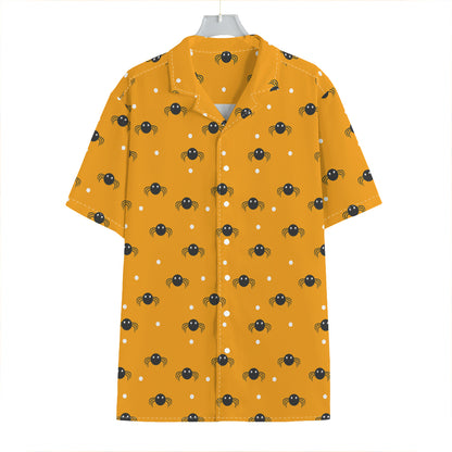 Halloween Spider Pattern Print Hawaiian Shirt