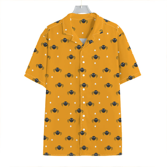 Halloween Spider Pattern Print Hawaiian Shirt