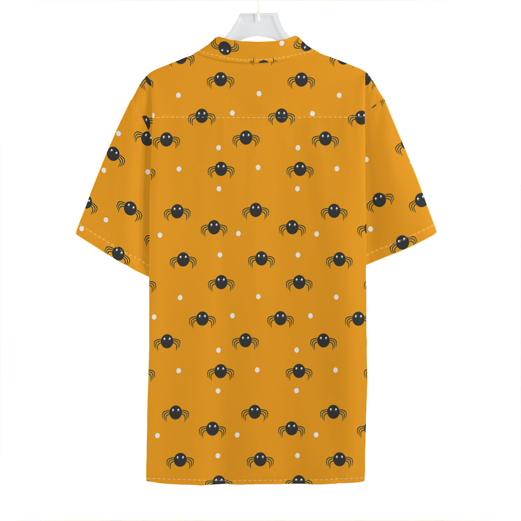 Halloween Spider Pattern Print Hawaiian Shirt