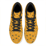 Halloween Spider Pattern Print High Top Leather Sneakers