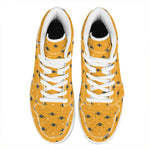 Halloween Spider Pattern Print High Top Leather Sneakers