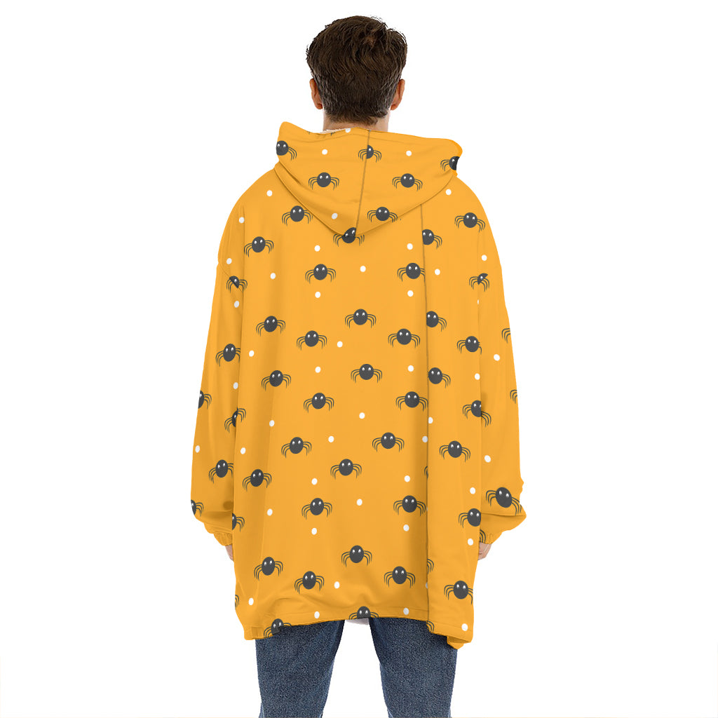 Halloween Spider Pattern Print Hoodie Blanket
