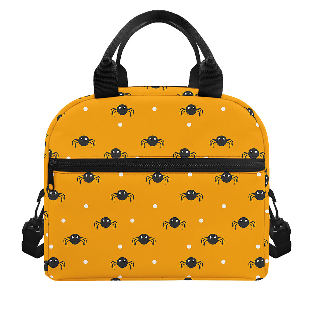 Halloween Spider Pattern Print Insulated Lunch Bag