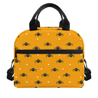 Halloween Spider Pattern Print Insulated Lunch Bag