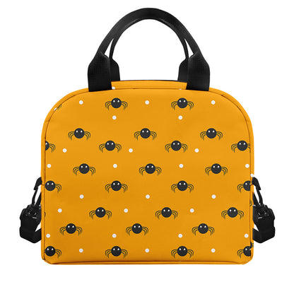 Halloween Spider Pattern Print Insulated Lunch Bag
