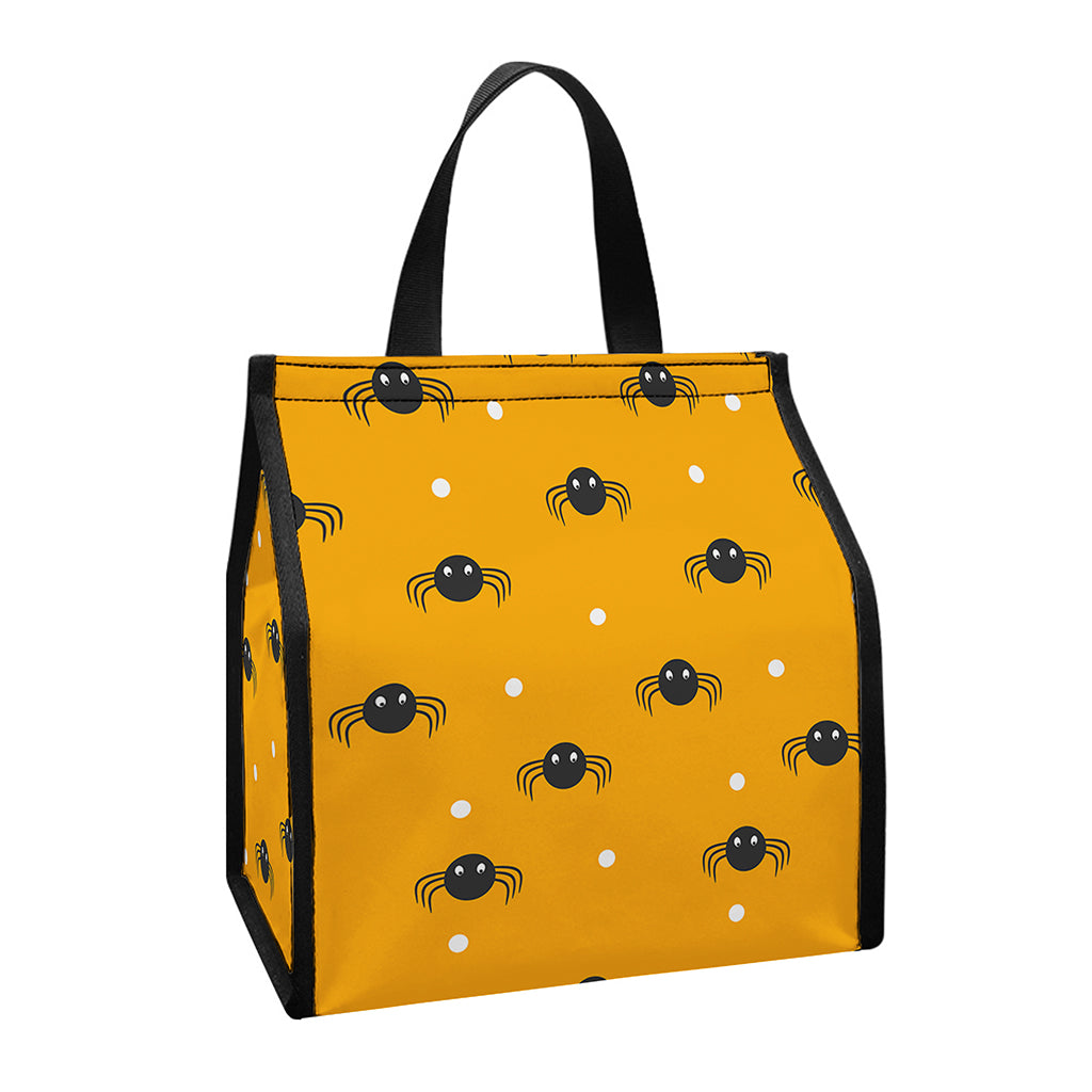 Halloween Spider Pattern Print Insulated Lunch Tote