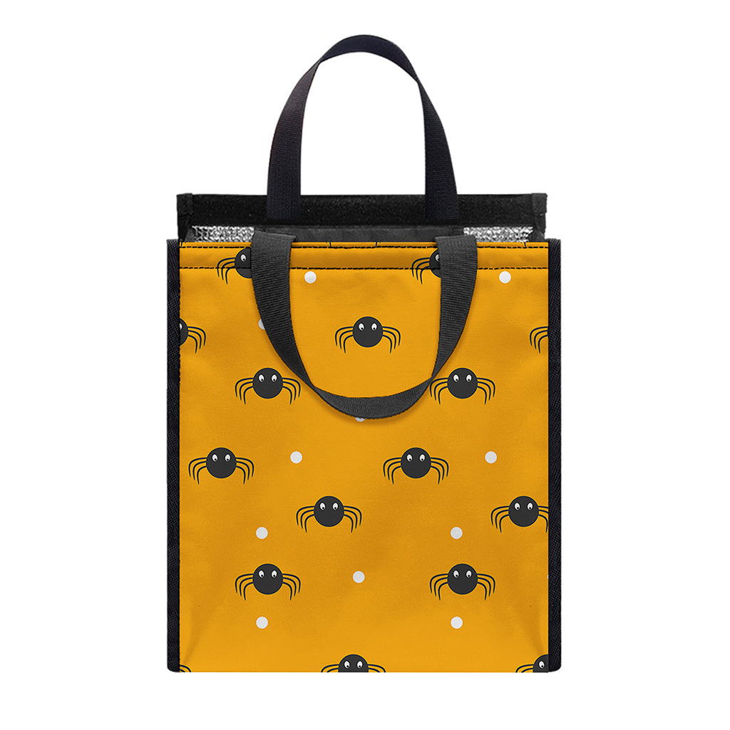 Halloween Spider Pattern Print Insulated Lunch Tote