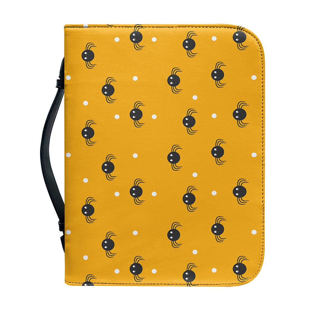 Halloween Spider Pattern Print Leather Bible Cover