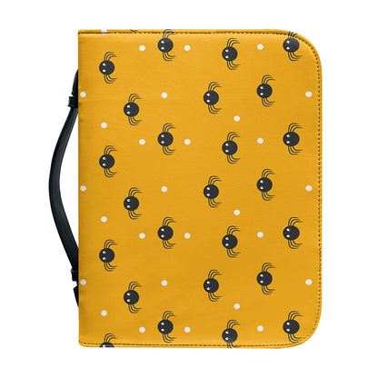 Halloween Spider Pattern Print Leather Bible Cover