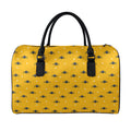 Halloween Spider Pattern Print Leather Duffel Bag