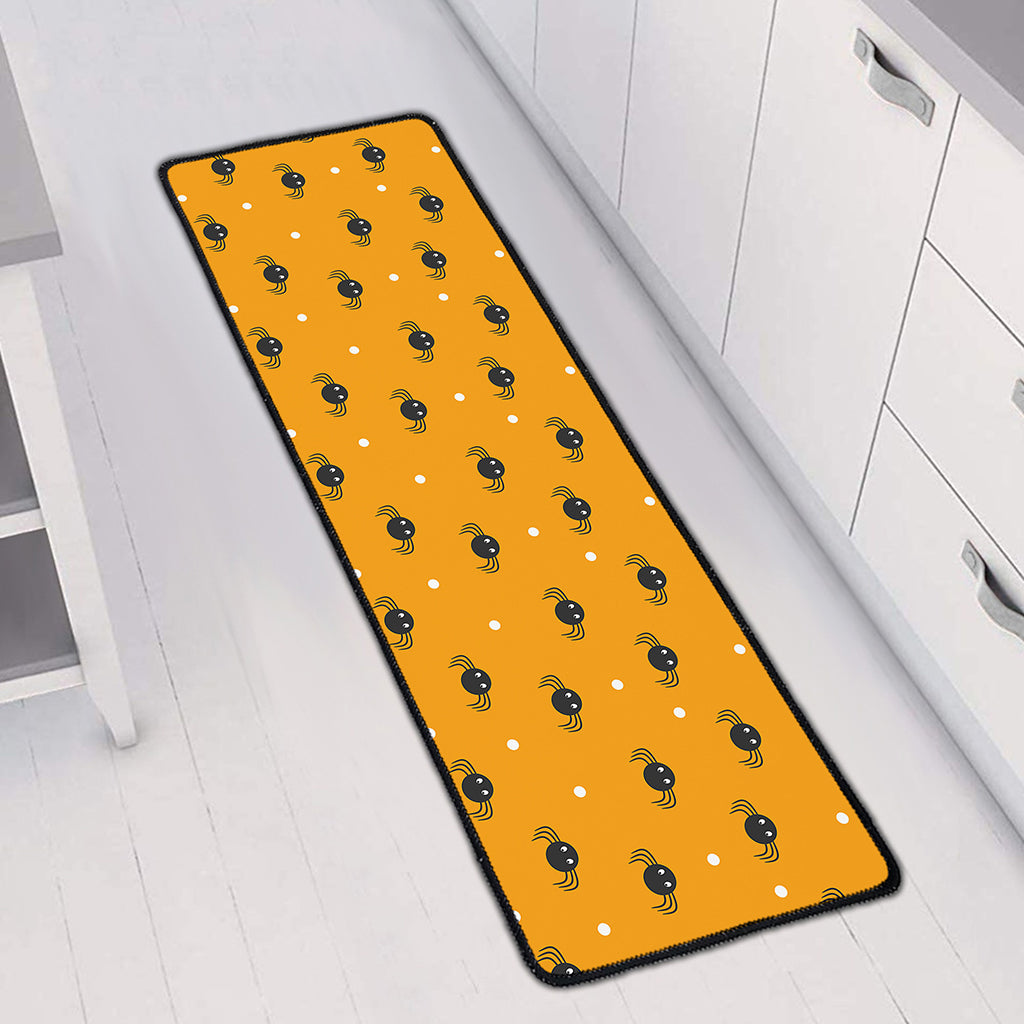 Halloween Spider Pattern Print Long Kitchen Mat