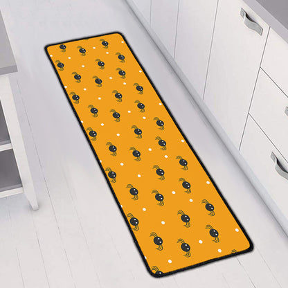 Halloween Spider Pattern Print Long Kitchen Mat