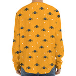 Halloween Spider Pattern Print Long Sleeve Baseball Jersey